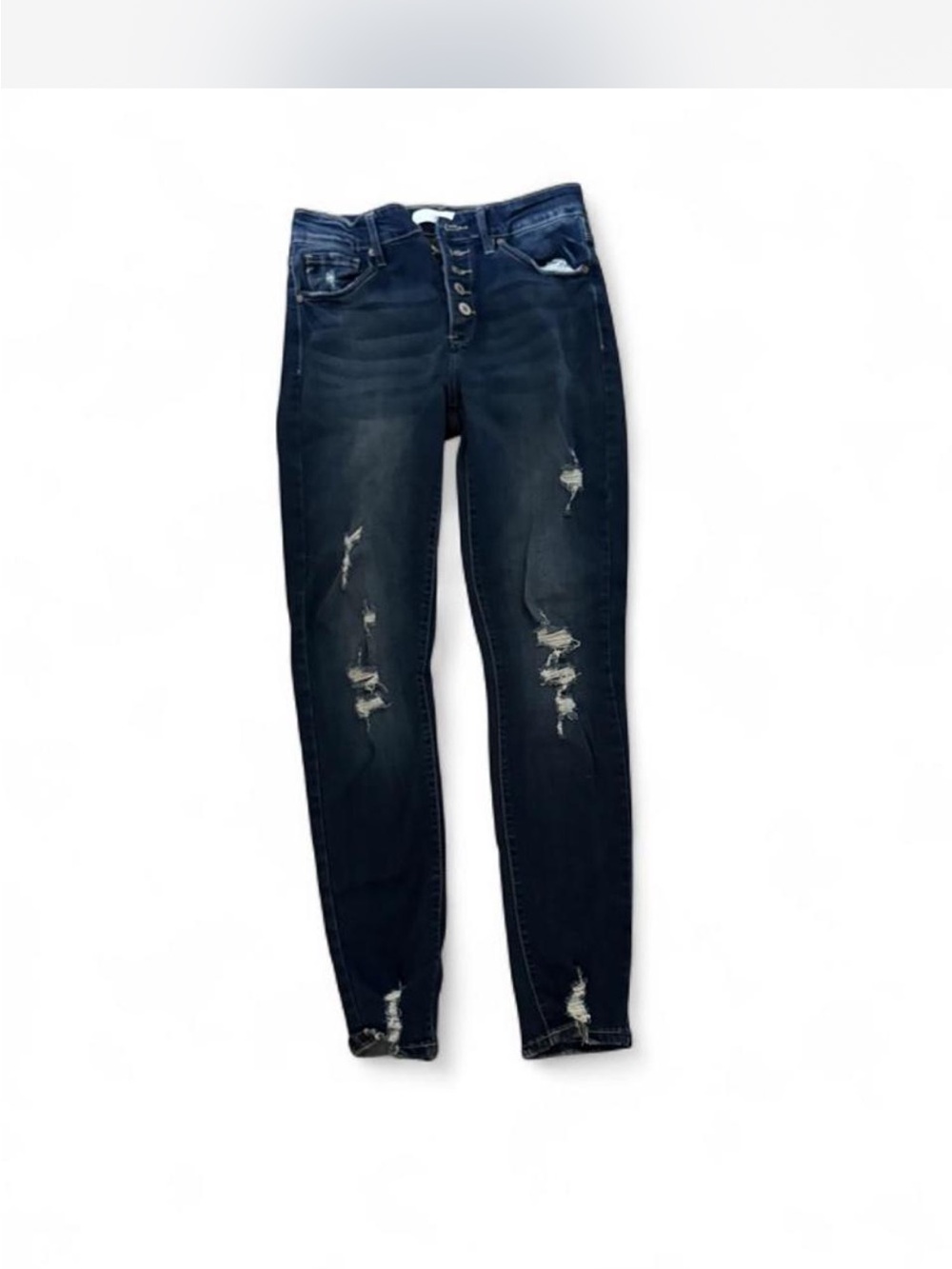 KanCan Dark Blue Distressed Skinny Jeans